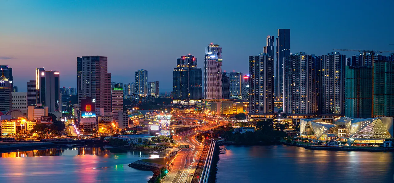Johor Bahru skyline after dark